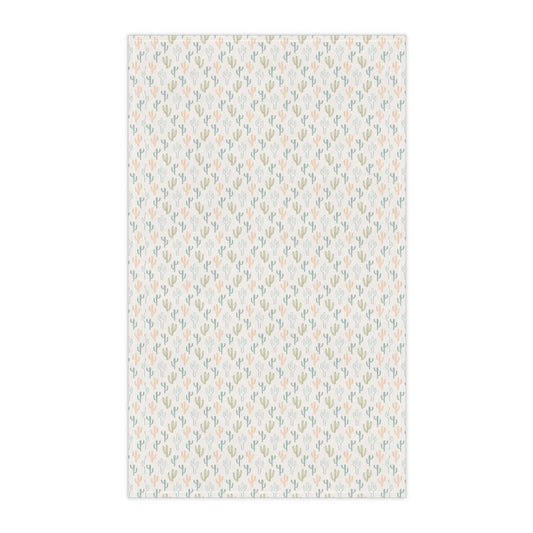 Cactus Print Tea Towels, Western Decor, Natural Cotton Dish Towels, Gift for Home, Rustic Farmhouse Style
