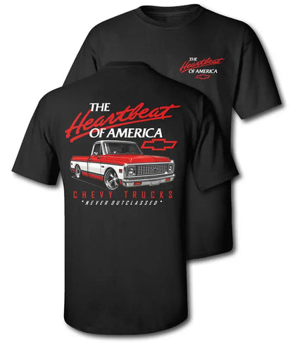 Old School Legend Red Chevy T-Shirt – Vintage Car Graphic Tee for Men, Classic Crewneck Streetwear