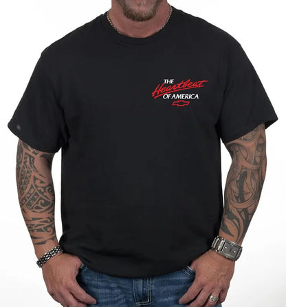 Old School Legend Red Chevy T-Shirt – Vintage Car Graphic Tee for Men, Classic Crewneck Streetwear