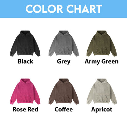 UFO Cowboy Showdown Hoodie – Men's Retro Washed Streetwear, Unique Graphic Pullover